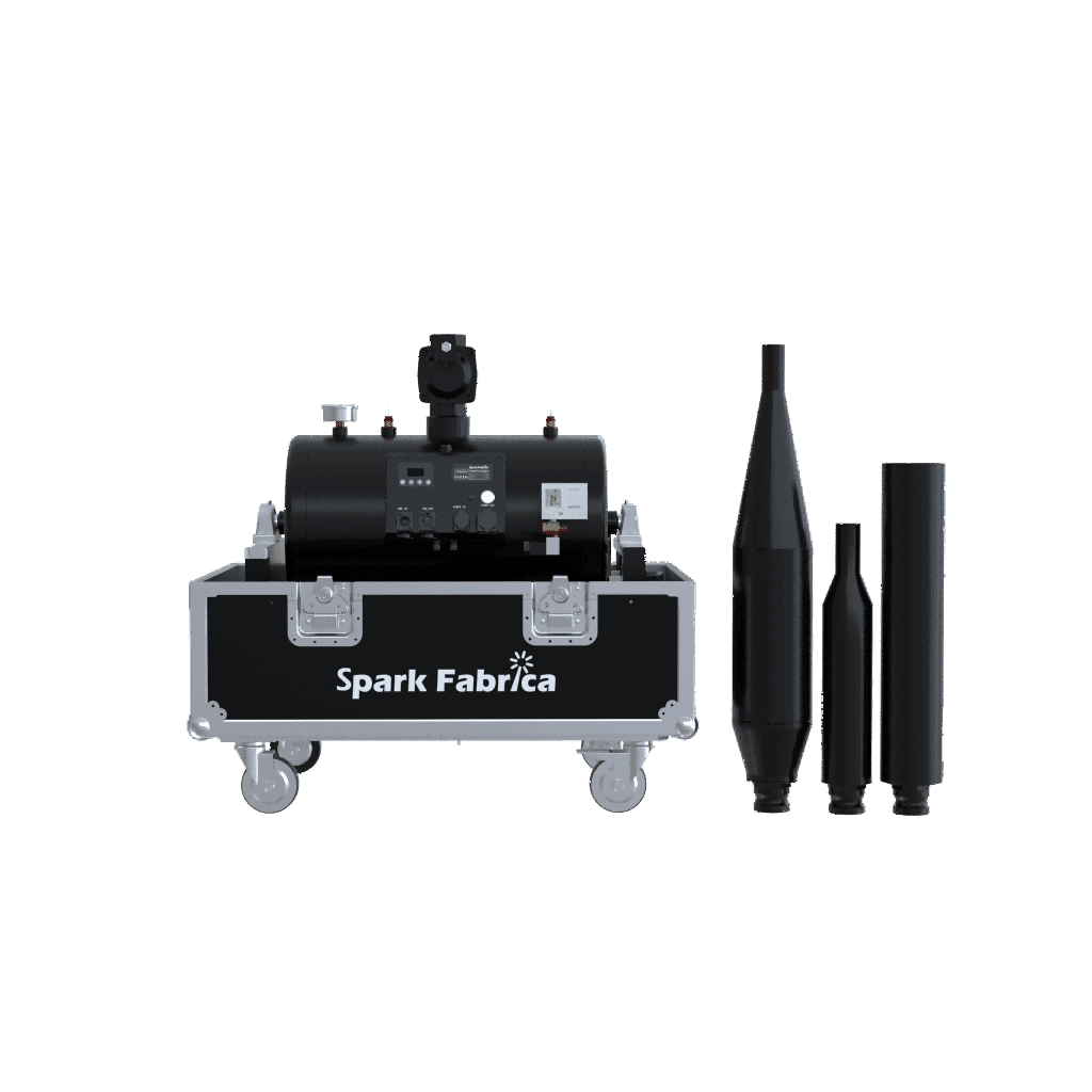 CONFETTI CANNON PLUS SF-CC46 compressed air confetti launcher with 304 stainless steel sparkular cannon tank structure.